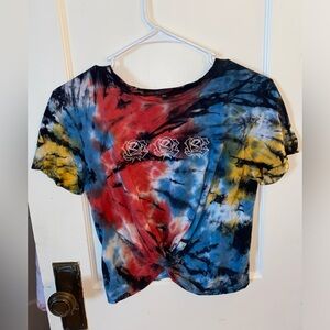 Cropped Tie Dye Shirt Size M